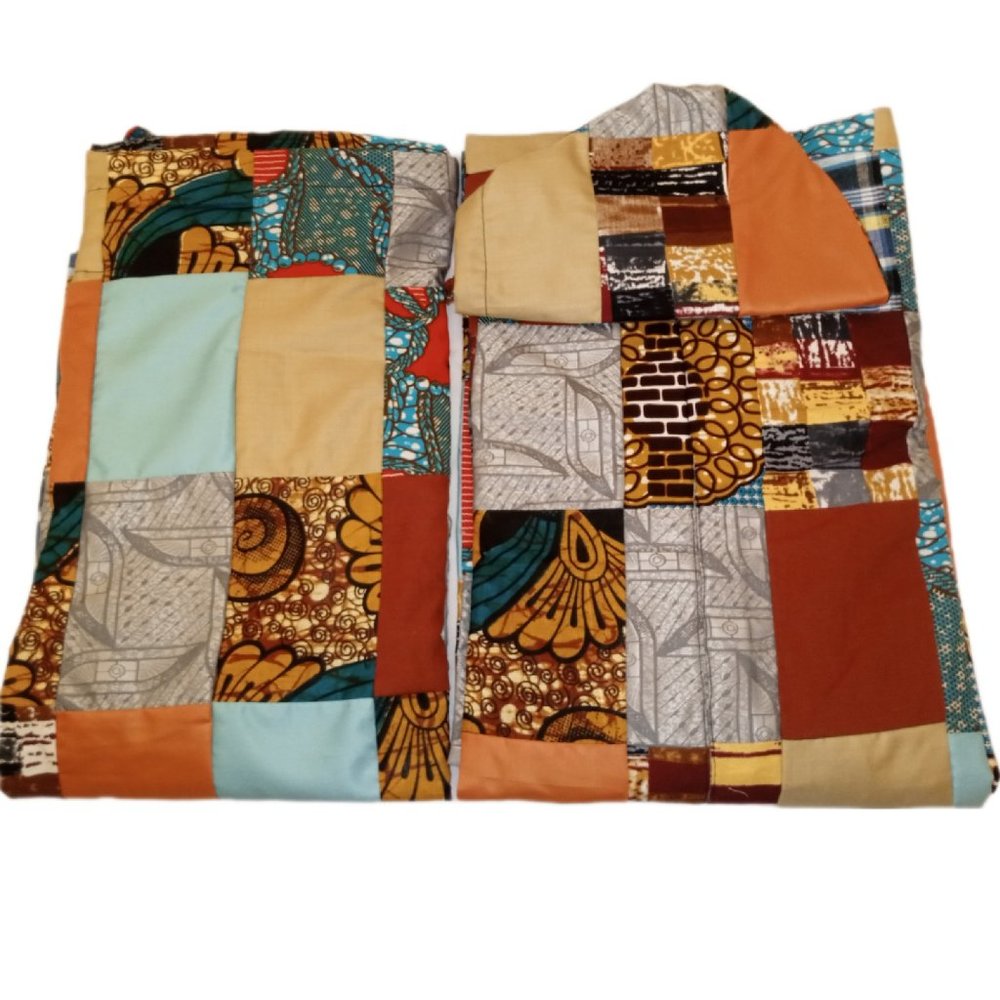 NEW Harem Pants Set Custom Made BayeFall Patchwork 1 Of 1 "Phoenix Tribal Theme" - Picture 3 of 3